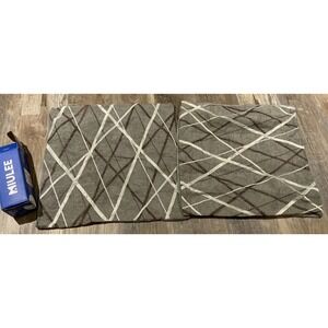 Miulee 2pk Abstract Print Gray Pillowcases Super Soft Full Zipper Close  20"x20"